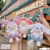 Sanrio Dessert Plush Keychains – Kuromi, My Melody & Cinnamoroll
