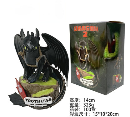 Toothless Dragon Action Figure 14cm – How to Train Your Dragon Night Fury Collectible Statue Toy | Anime Dragon Figurine for Kids & Fans