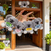 Cute Koala Plush Keychain (Random Color) | Soft Kawaii Koala Bag Charm & Key Holder