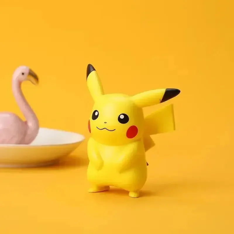 Pokemon Action Figure Set of 6 PVC Mini Collectible Toys – Pikachu, Charmander, Squirtle, Bulbasaur, Jigglypuff & Psyduck Anime Figurines for Kids, Desk Decor, Birthday Gift & Collectors