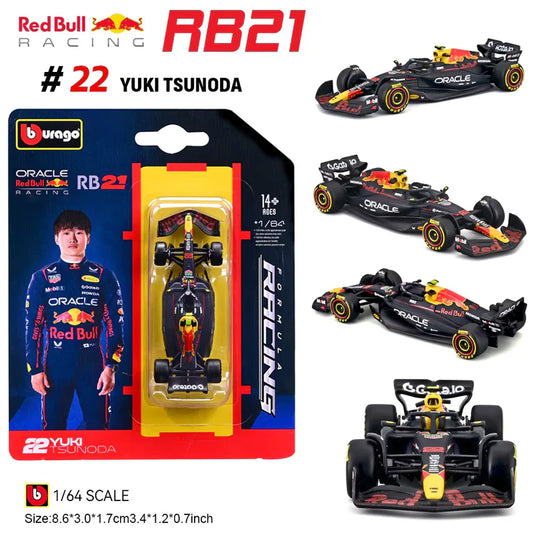 Bburago F1 1:64 Oracle Red Bull Racing RB21 (2025 Bahrain GP) #22 Yuki Tsunoda Diecast Model Car | Official Formula 1 Collectible