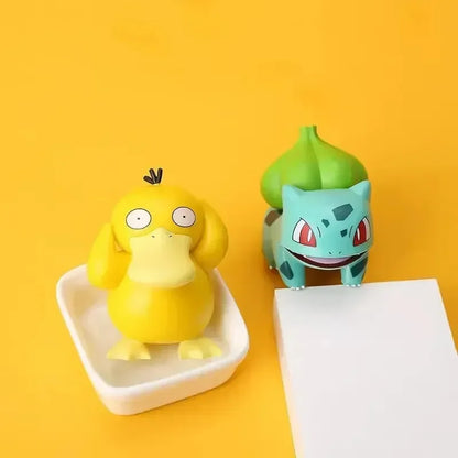 Pokemon Action Figure Set of 6 PVC Mini Collectible Toys – Pikachu, Charmander, Squirtle, Bulbasaur, Jigglypuff & Psyduck Anime Figurines for Kids, Desk Decor, Birthday Gift & Collectors