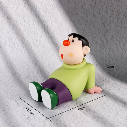Gian (Takeshi Goda) Sitting PVC Collectible Figure – 12cm Doraemon Anime Statue | Cute Desk Decor & Gift