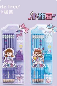 Girl Cartoon Pencil Set
