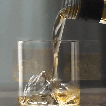 3D Mountain Whiskey Glass – Unique Crystal Clear Mountain Design Drinking Glass for Whiskey, Scotch & Cocktails