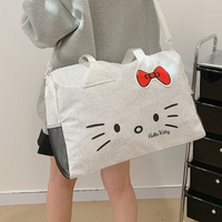 Hello Kitty Large Travel Duffle Bag with Trolley Sleeve | Cute Kawaii Weekend Bag, Gym Bag, Overnight Luggage for Girls & Women