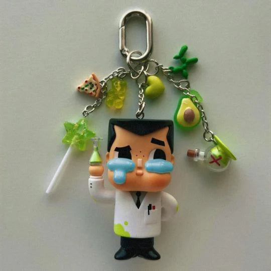 Powerpuff Girls Keychain with Box | Cute Cartoon Character Bag Charms | Blossom Bubbles Buttercup Keyrings for Kids & Girls