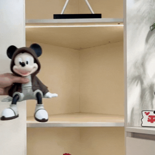 Disney Mickey Mouse Hoodie Sitting Figurine – Cute Kawaii Mickey Mouse Shelf Decor Showpiece for Bedroom, Office Desk & Home Decoration
