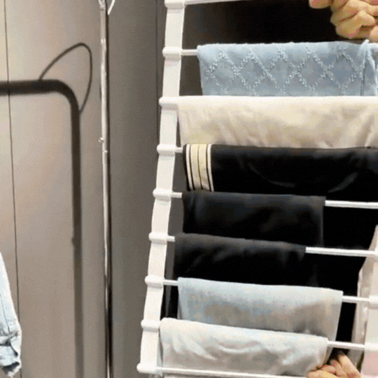 7-Pole Multi-Purpose Pants Hanger & Wardrobe Organizer – Space-Saving Trouser, Scarf, Tie & Clothing Storage Rack