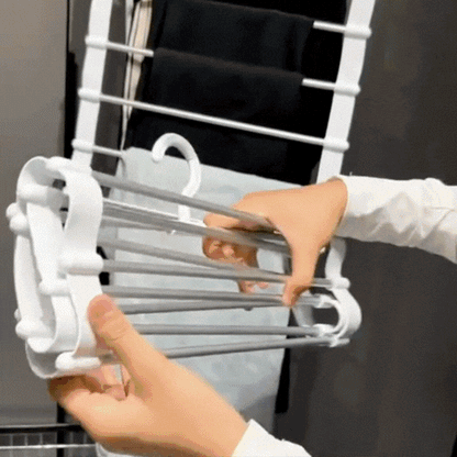 7-Pole Multi-Purpose Pants Hanger & Wardrobe Organizer – Space-Saving Trouser, Scarf, Tie & Clothing Storage Rack