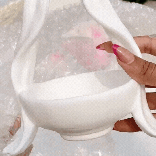 White Bow Jewellery Holder Stand – Aesthetic Bow-Shaped Ring, Earring & Necklace Organizer Tray for Dressing Table