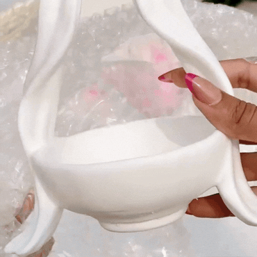 White Bow Jewellery Holder Stand – Aesthetic Bow-Shaped Ring, Earring & Necklace Organizer Tray for Dressing Table