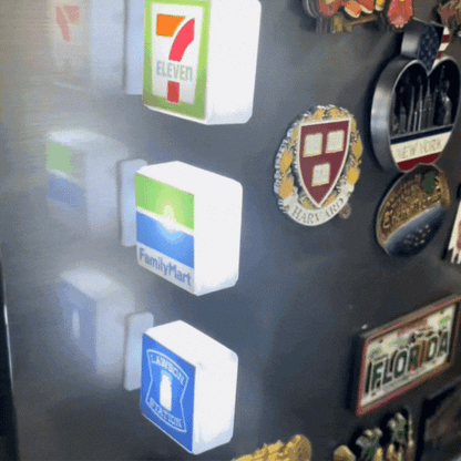 Mini  Fridge Magnet – 7-Eleven, FamilyMart & Cute LED Signboard Style Refrigerator Magnet (Single Piece)