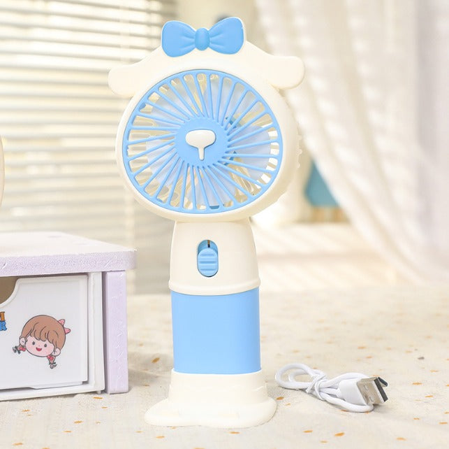 Sanrio new Portable charging Hand fan with stand