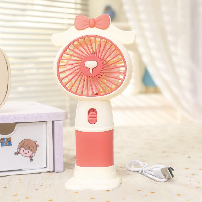 Sanrio new Portable charging Hand fan with stand
