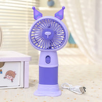 Sanrio new Portable charging Hand fan with stand