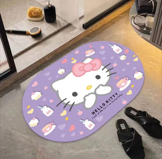 Hello Kitty Bathroom Mat – Cute Anti-Slip Floor Rug for Bedroom, Living Room & Kids Room Decor
