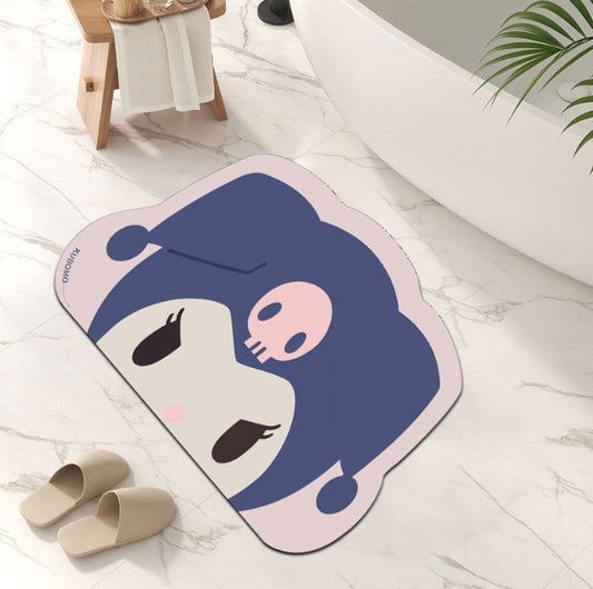 Kuromi Doormat – Cute Sanrio Character Floor Mat for Bathroom, Bedroom & Home Decor