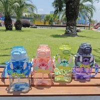 Stitch Kawaii Square Water Bottle with Strap – 750ml