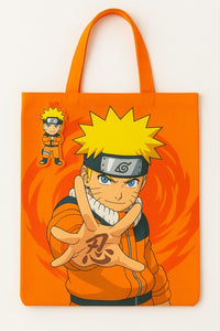 Naruto Uzumaki Orange Tote Bag – Anime Canvas Bag for Fans | Ninja Themed Handbag | Konoha Inspired Gift