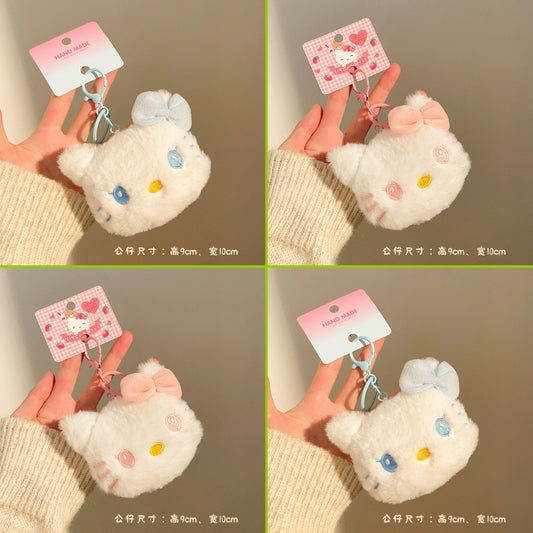 Hello Kitty Plush Punch Whistle Keychain | Cute Soft Kawaii Squeaky Toy Bag Charm for Kids & Girls