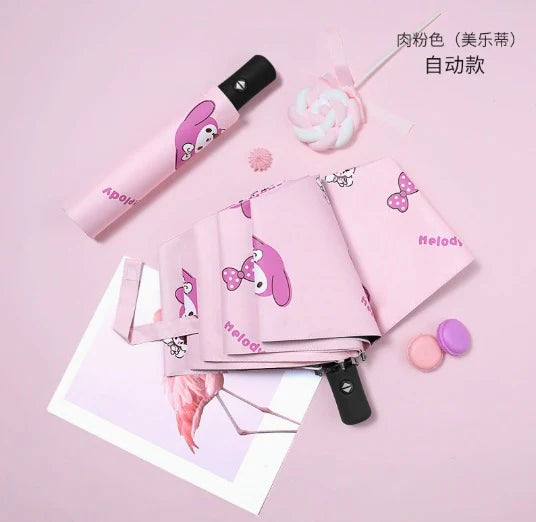 My Melody Premium Kawaii Gift Hamper | Sanrio Gift Set with Tumbler, Tote Bag, Cosmetic Pouch, Umbrella, Toothbrush, Blind Box Erasers & Nail Art | Cute Birthday Gift for Girls & Women