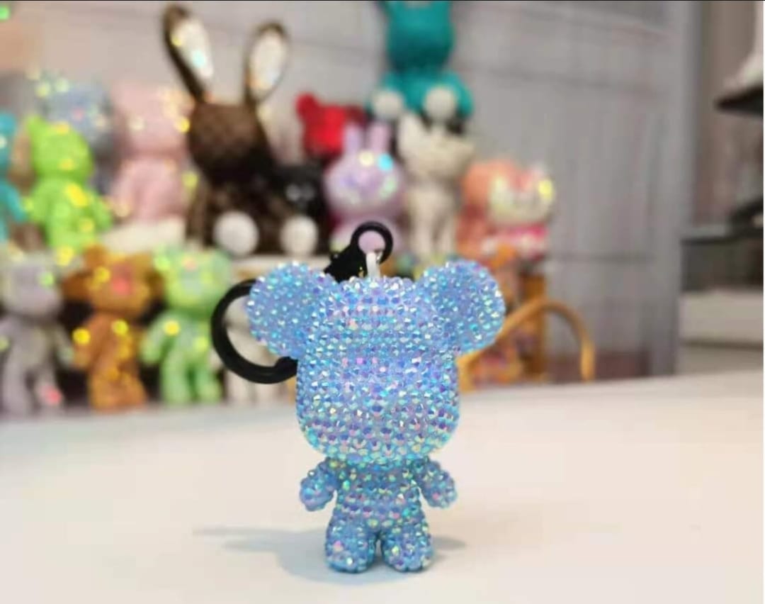 DIY Kawaii Bear Diamond Painting Keychain Craft Kit (7cm)