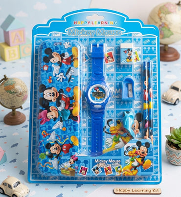 Disney Mickey Mouse & Friends Hamper – Kids Gift Hamper with Bowl, Plate, Cup, Bag, Keychain & Stationery Set