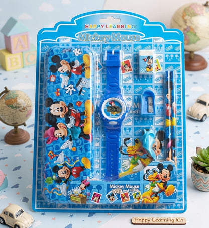 Disney Mickey Mouse & Friends Hamper – Kids Gift Hamper with Bowl, Plate, Cup, Bag, Keychain & Stationery Set