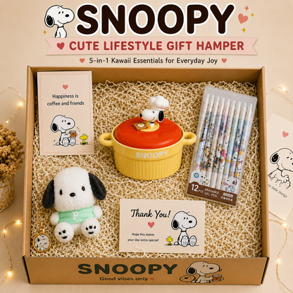 Snoopy Cute Lifestyle Ultimate Gift Hamper – 3-in-1 Kawaii Essentials Box