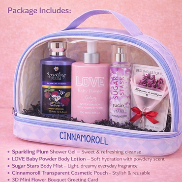Soft Glow Self-Care Kit 💖 (Plum, Powder ,Flowers & Mist Combo)