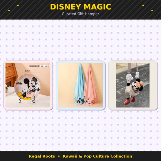 Cute Cartoon Lifestyle Gift Hamper 💖 | Aesthetic Plate, Soft Fleece & Plush Sling Bag Combo