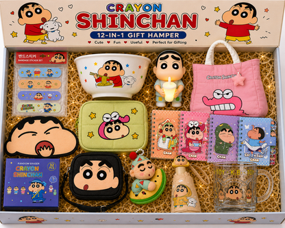 Crayon Shinchan 12-in-1 Ultimate Gift Hamper – Cute, Fun & Everyday Essentials|| Just For  Shinchan Fans