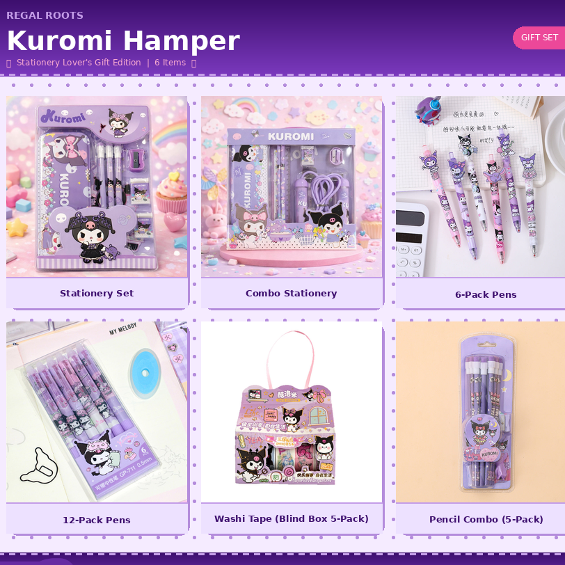 Kuromi Stationery Gift Hamper