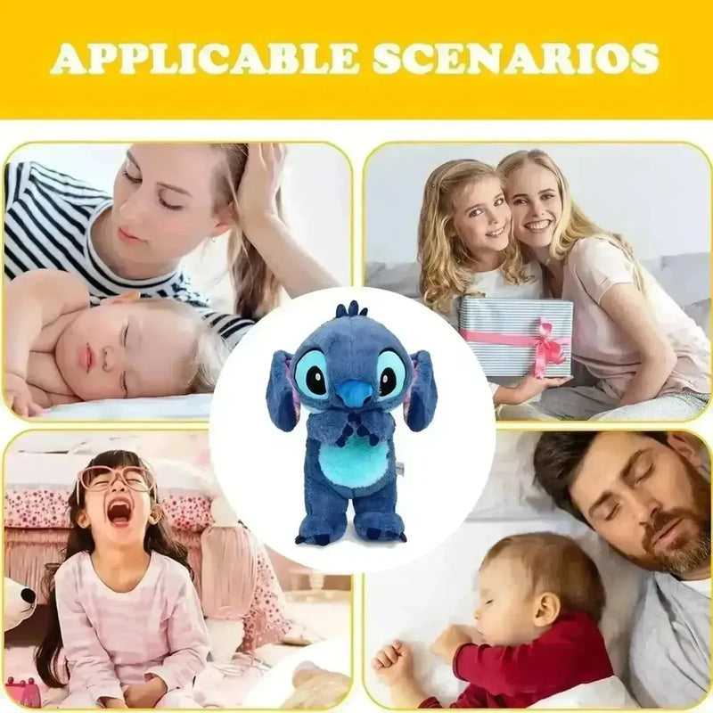 Breathing Stitch Plush Toy with Glowing Belly | Cute Respirable Soft Toy for Kids & Gifts