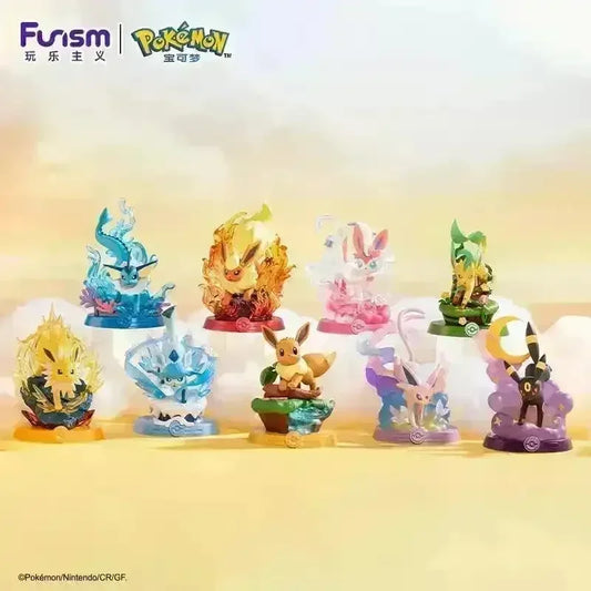Pokemon Eeveelution PVC Action Figure Set of 9 – Eevee, Vaporeon, Jolteon, Flareon, Espeon, Umbreon, Leafeon, Glaceon & Sylveon Collectible Anime Mini Statues | Pokemon Desk Decor & Gift