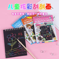 DIY Magic Scratch Painting Book for Kids - Handmade Graffiti Puzzle &amp; Painting Activity