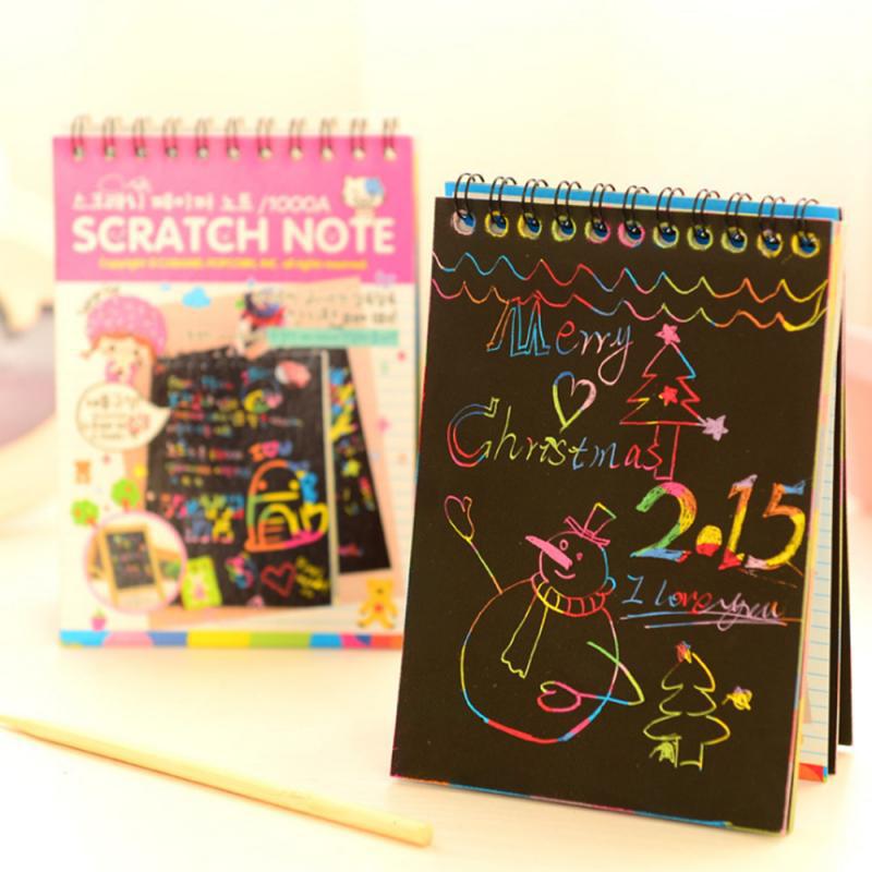 DIY Magic Scratch Painting Book for Kids - Handmade Graffiti Puzzle &amp; Painting Activity