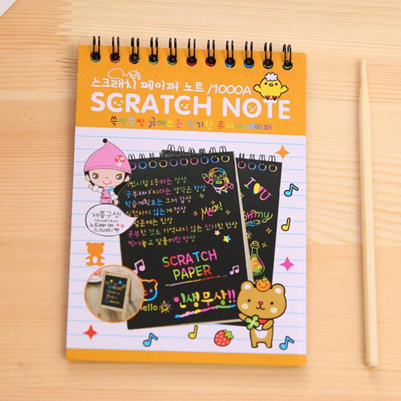 DIY Magic Scratch Painting Book for Kids - Handmade Graffiti Puzzle &amp; Painting Activity