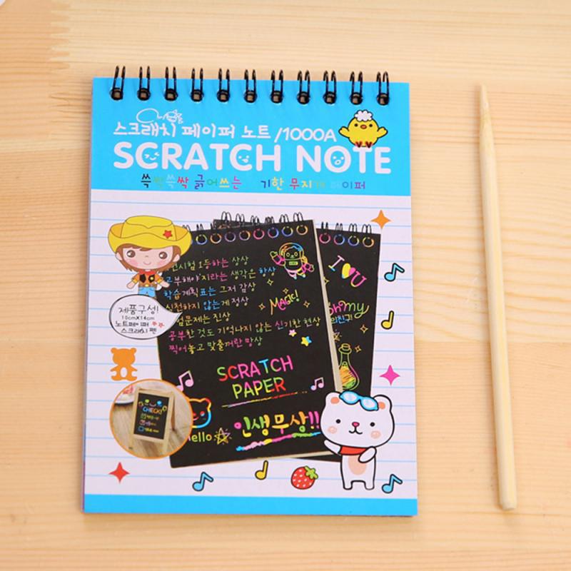 DIY Magic Scratch Painting Book for Kids - Handmade Graffiti Puzzle &amp; Painting Activity