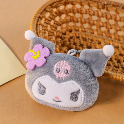 Kawaii Sanrio Plush Keychain – Hello Kitty, My Melody, Kuromi & Cinnamoroll Cute Soft Toy Bag Charm Keyring