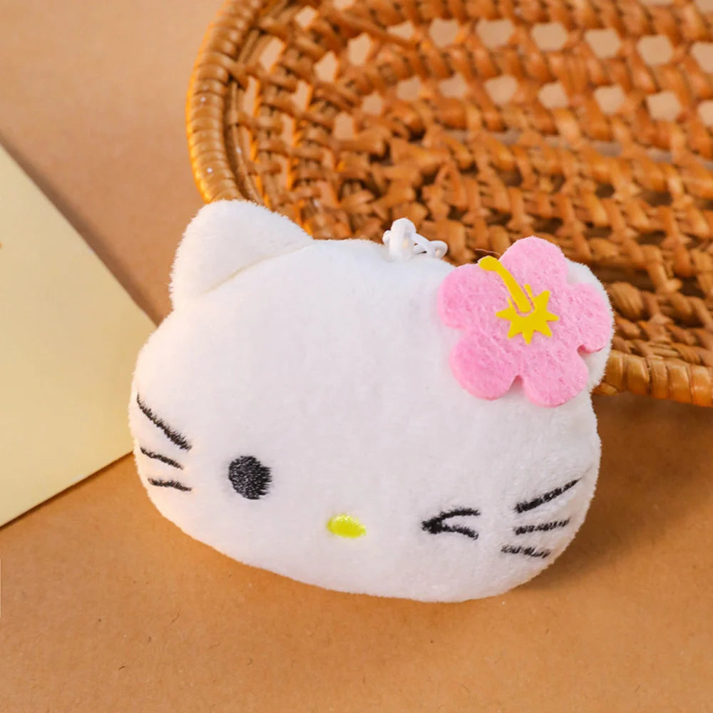Kawaii Sanrio Plush Keychain – Hello Kitty, My Melody, Kuromi & Cinnamoroll Cute Soft Toy Bag Charm Keyring