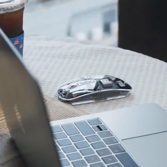 Transparent Shell T900 Wireless Rechargeable Mouse – Type-C Charging, Tri-Mode Connectivity & 4-Level Adjustable DPI