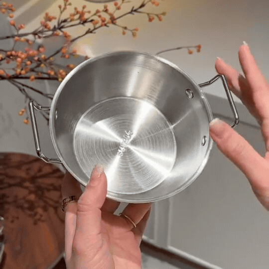 SpongeBob SquarePants Stainless Steel Serving Bowl with Side Handles – Cute Cartoon Cooking & Serving Pot (Single Piece)