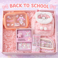 My Melody Cute Back to School Gift Hamper for Girls – Complete School Kit with Backpack, Lunch Box, Notebook & Stationery Set