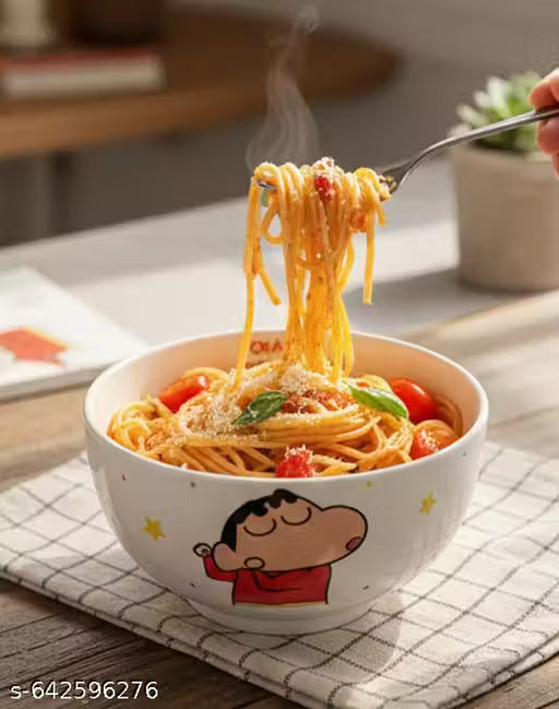Crayon Shinchan Ceramic Bowl (1 Piece) – Cute Cartoon Anime Soup, Rice, Snack & Noodle Bowls | Premium Kawaii Dinnerware for Kids & Adults