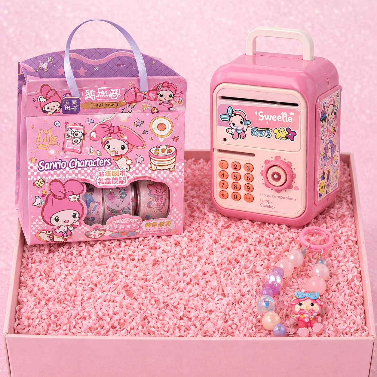My Melody Kawaii Sanrio Gift Hamper – Cute Gift Box with  Mini Locker & Accessories