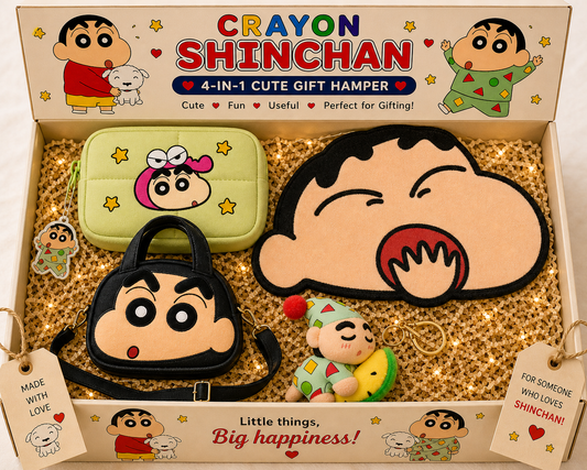 Shinchan Cute Essentials Gift Hamper (4-in-1 Kawaii Combo)