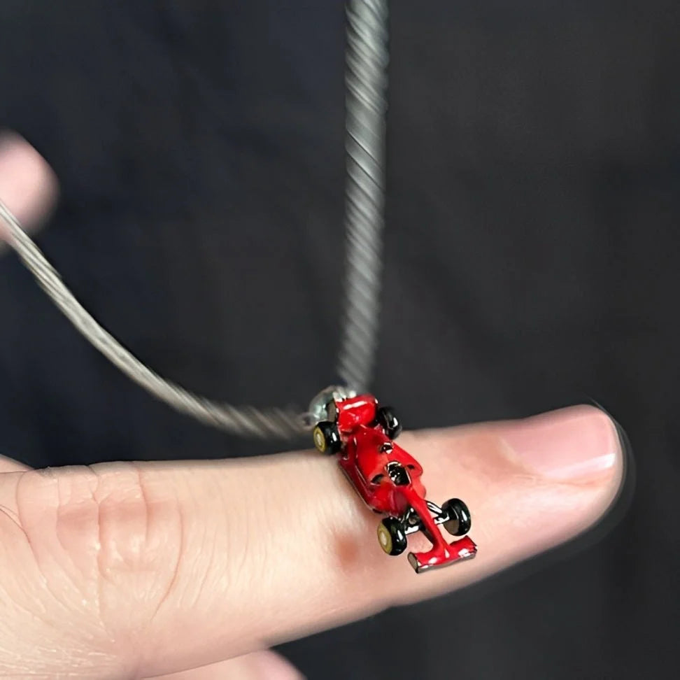 Premium Formula 1 Racing Car Pendant Necklace – Stylish Sports Car Charm Chain for Men & Women | Aesthetic Streetwear Jewellery
