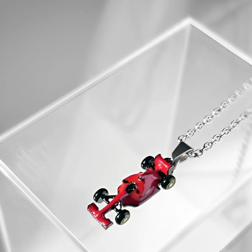 Premium Formula 1 Racing Car Pendant Necklace – Stylish Sports Car Charm Chain for Men & Women | Aesthetic Streetwear Jewellery